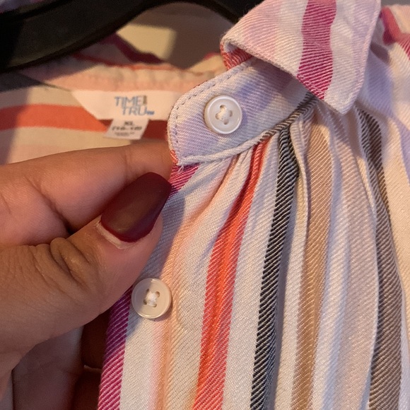 We have a really pretty Striped Blouse. Not worn. No tags - Picture 4 of 4